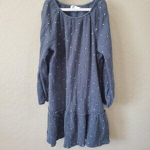 H&M Girls Dress Size 10 Gray Floral